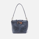 Harley Convertible Shoulder Bag in Buffed Leather - Indigo Sky