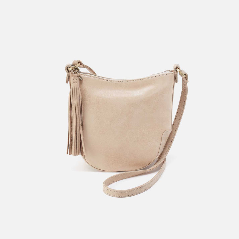 Lexi Crossbody in Buffed Leather - Frosted Pearl