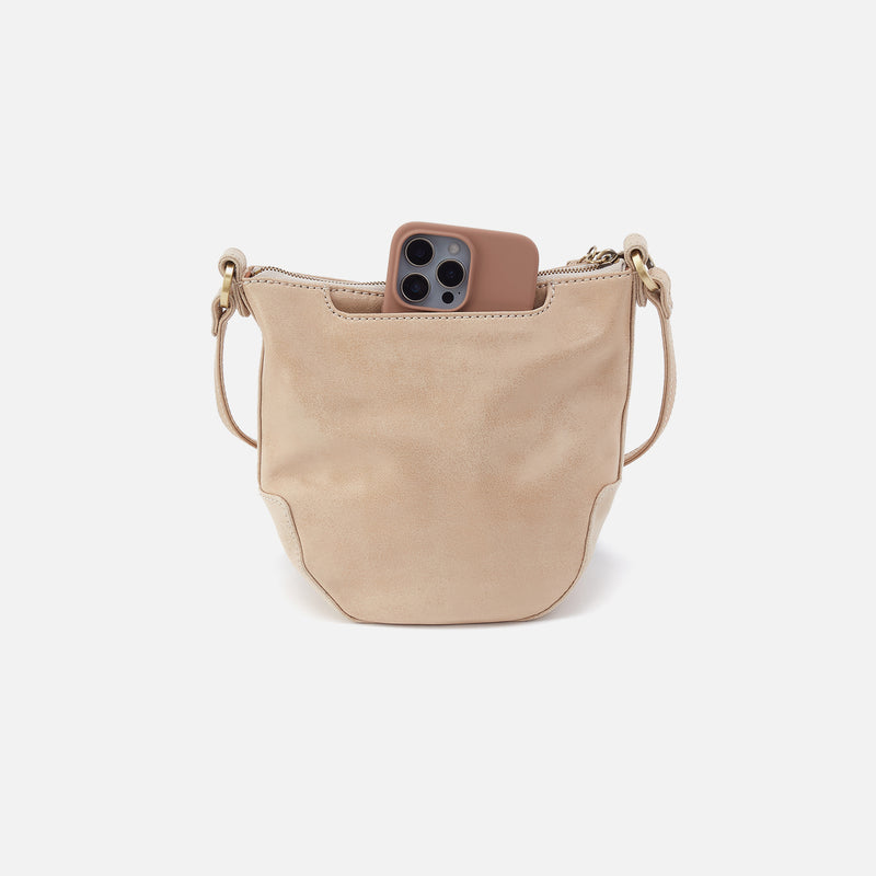 Lexi Crossbody in Buffed Leather - Frosted Pearl