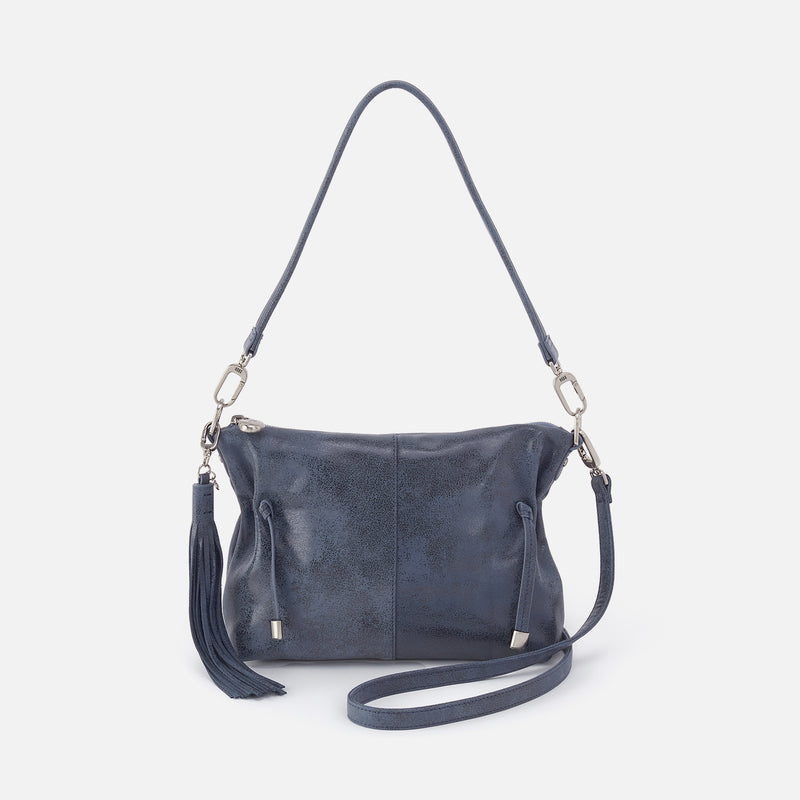 Kori Crossbody in Buffed Leather - Indigo Sky
