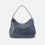 Kori Hobo in Buffed Leather - Indigo Sky
