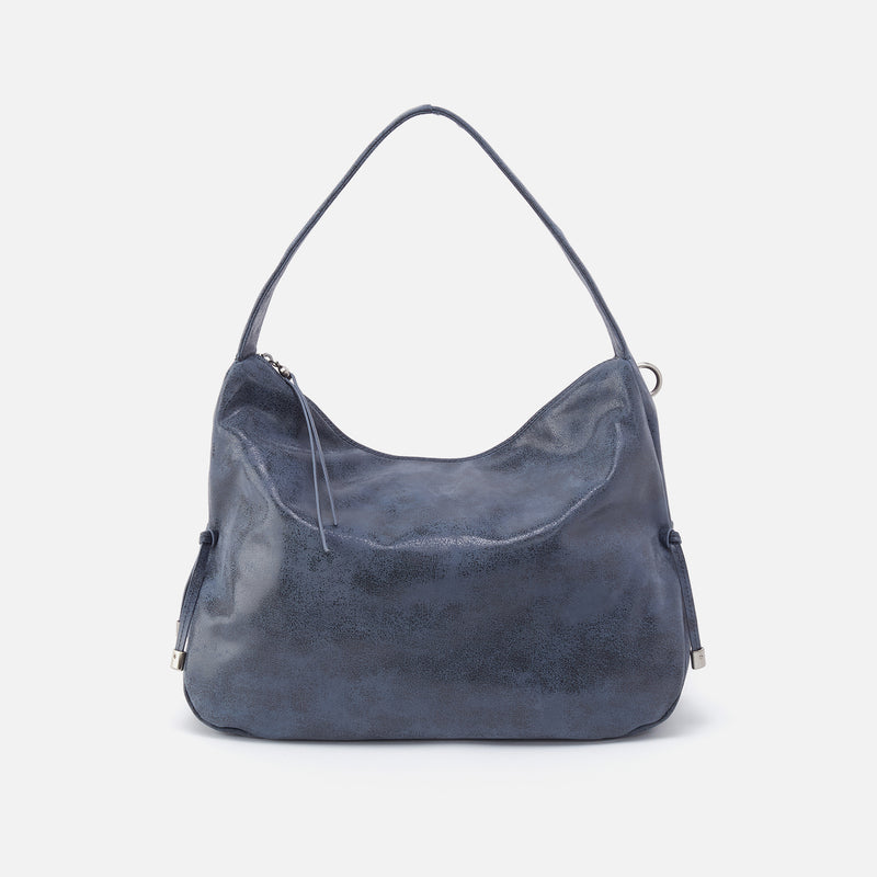 Kori Hobo in Buffed Leather - Indigo Sky