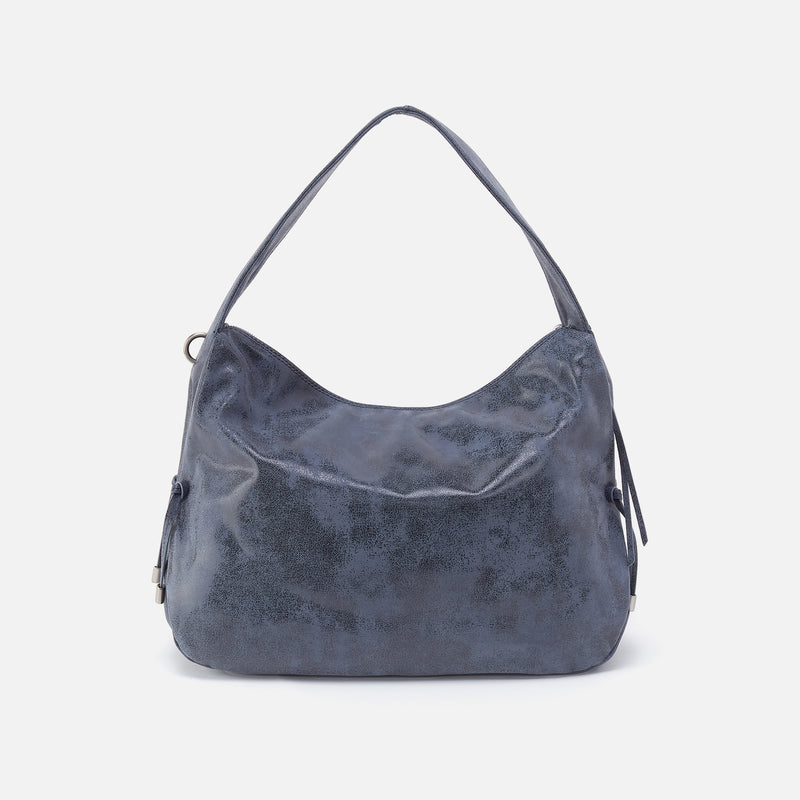 Kori Hobo in Buffed Leather - Indigo Sky