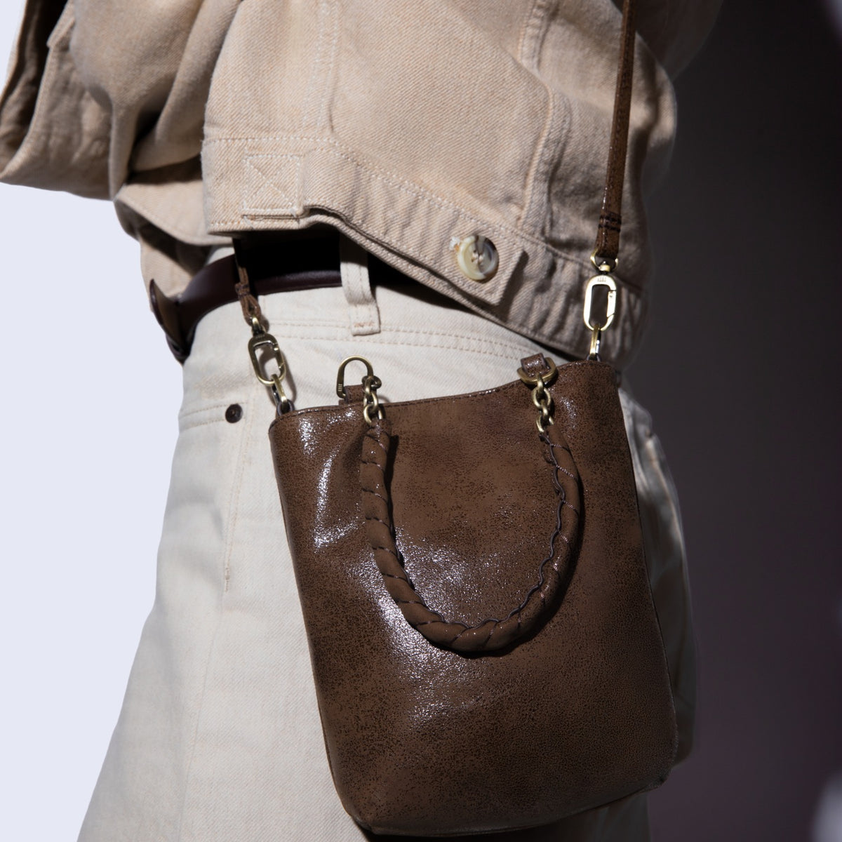 Tennessee Mini Bag In Buffed Leather - Mocha