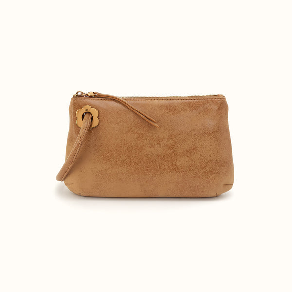 ペイトンプレイス　ヴィンテージバック　オールドバック　パーティバック Daisy Daze Large Wristlet in Buffed Leather - Whiskey – HOBO