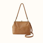 Della Frame Large Shoulder Bag In Buffed Leather - Whiskey