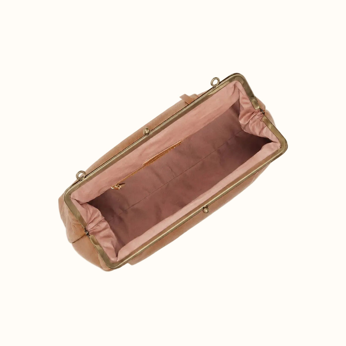 Della Frame Large Shoulder Bag In Buffed Leather - Whiskey