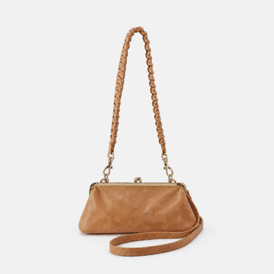 Alba Frame Small Shoulder Bag In Buffed Leather - Whiskey