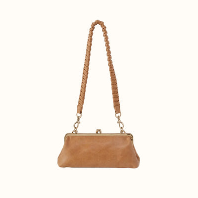 Della Frame Small Shoulder Bag In Buffed Leather - Whiskey