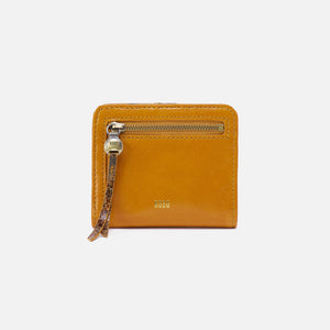 Max Mini Bifold Compact Wallet in Mixed Leathers - Warm Amber