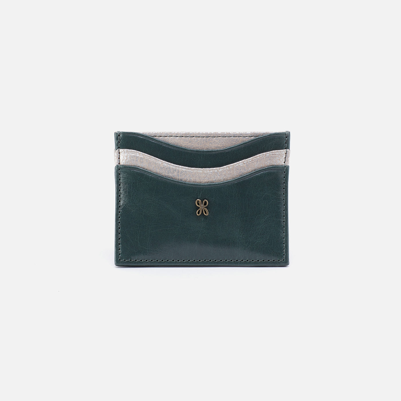 Max Card Case in Mixed Leathers - Sage Leaf