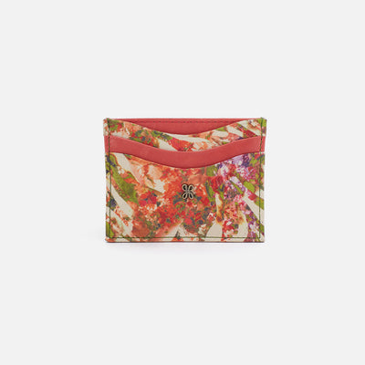 Max Card Case in Mixed Leathers - Tropic Print