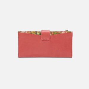 Max Continental Wallet in Mixed Leathers - Cherry Blossom