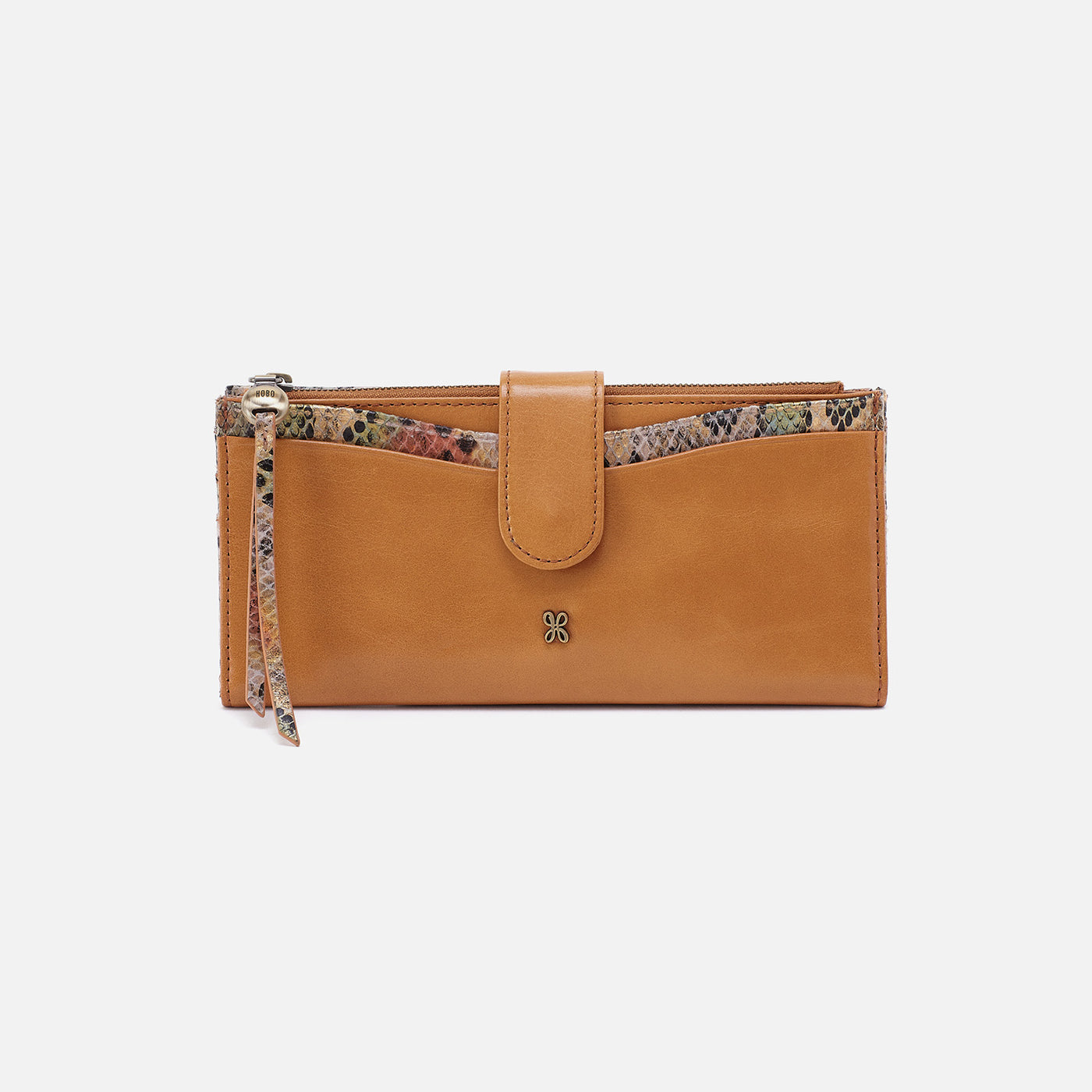 Max Continental Wallet in Mixed Leathers - Natural