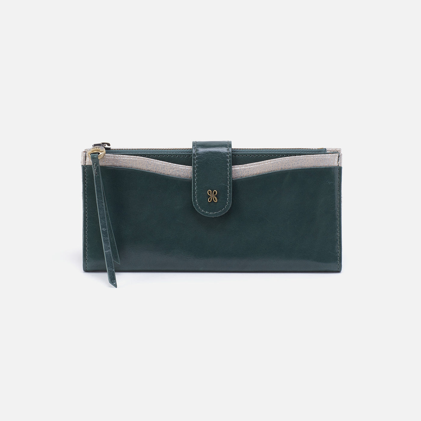 Max Continental Wallet in Mixed Leathers - Sage Leaf