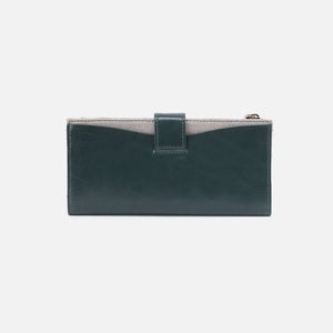 Max Continental Wallet in Mixed Leathers - Sage Leaf