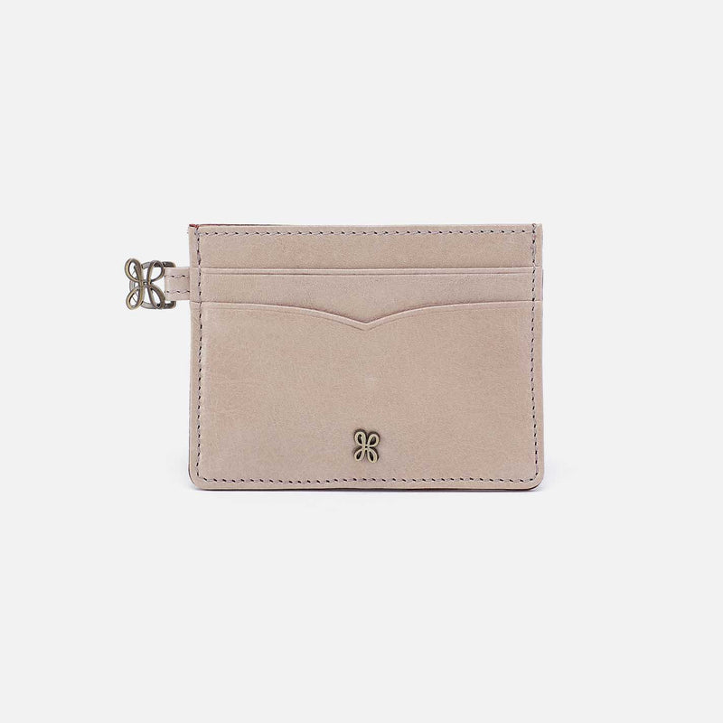 Charmed Card Case in Gloss Leather - Stone Gloss