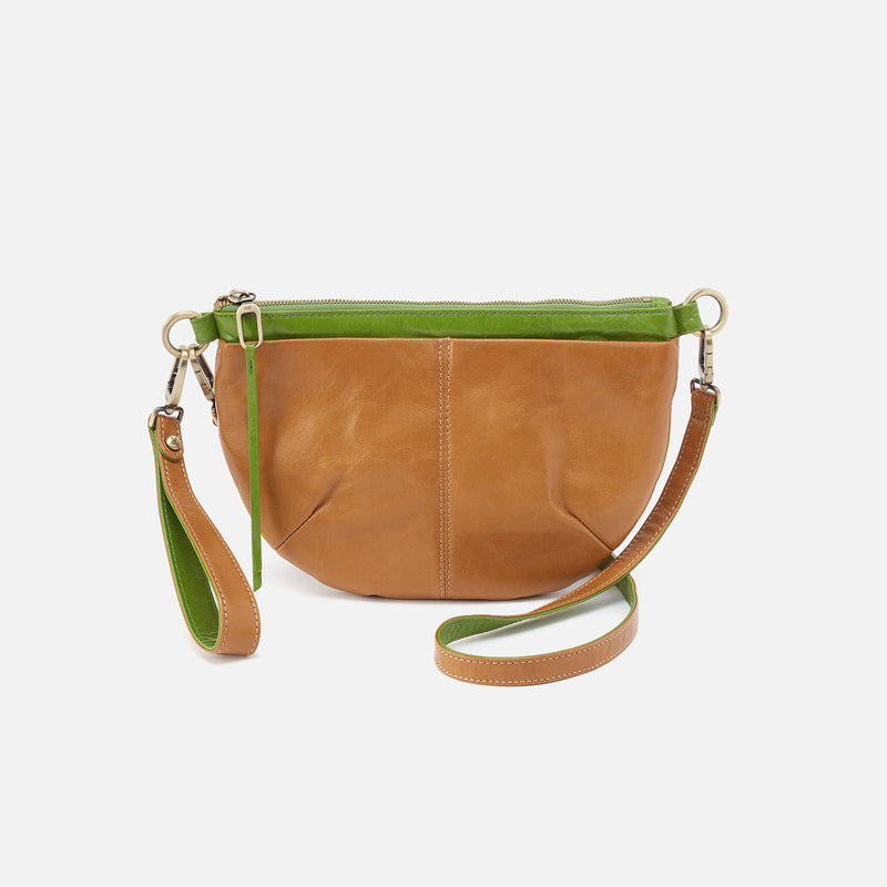 Verve Convertible Belt Bag in Polished Leather - Natural