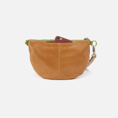 Verve Convertible Belt Bag in Polished Leather - Natural