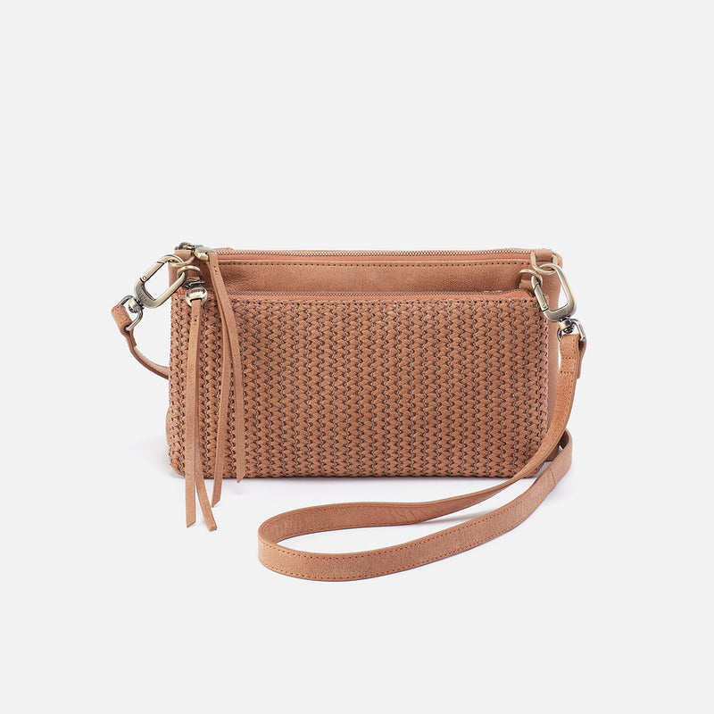 Darcy Double Crossbody in Buffed Leather - Whiskey