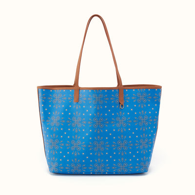 All That Tote Large In Coated Canvas - Blue Journey Bandana