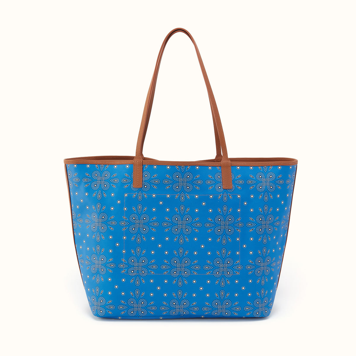 All That Tote Large In Coated Canvas - Blue Journey Bandana