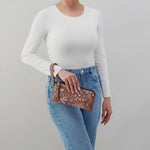 Vida Wristlet in Coated Canvas - Country Road Bloom Canvas