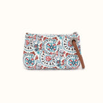 Daisy Daze Large Wristlet in Cotton Canvas - Batik Blooms Canvas