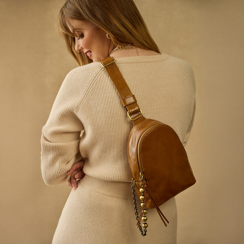 Fern Sling in Polished Leather - Truffle