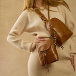 Fern Crossbody in Polished Leather - Truffle