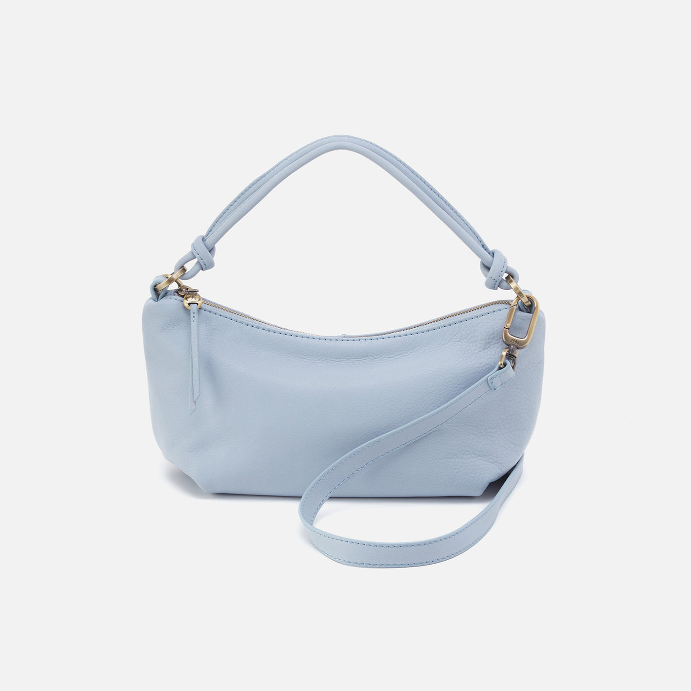 Lindley Crossbody in Soft Pebbled Leather - Pale Blue