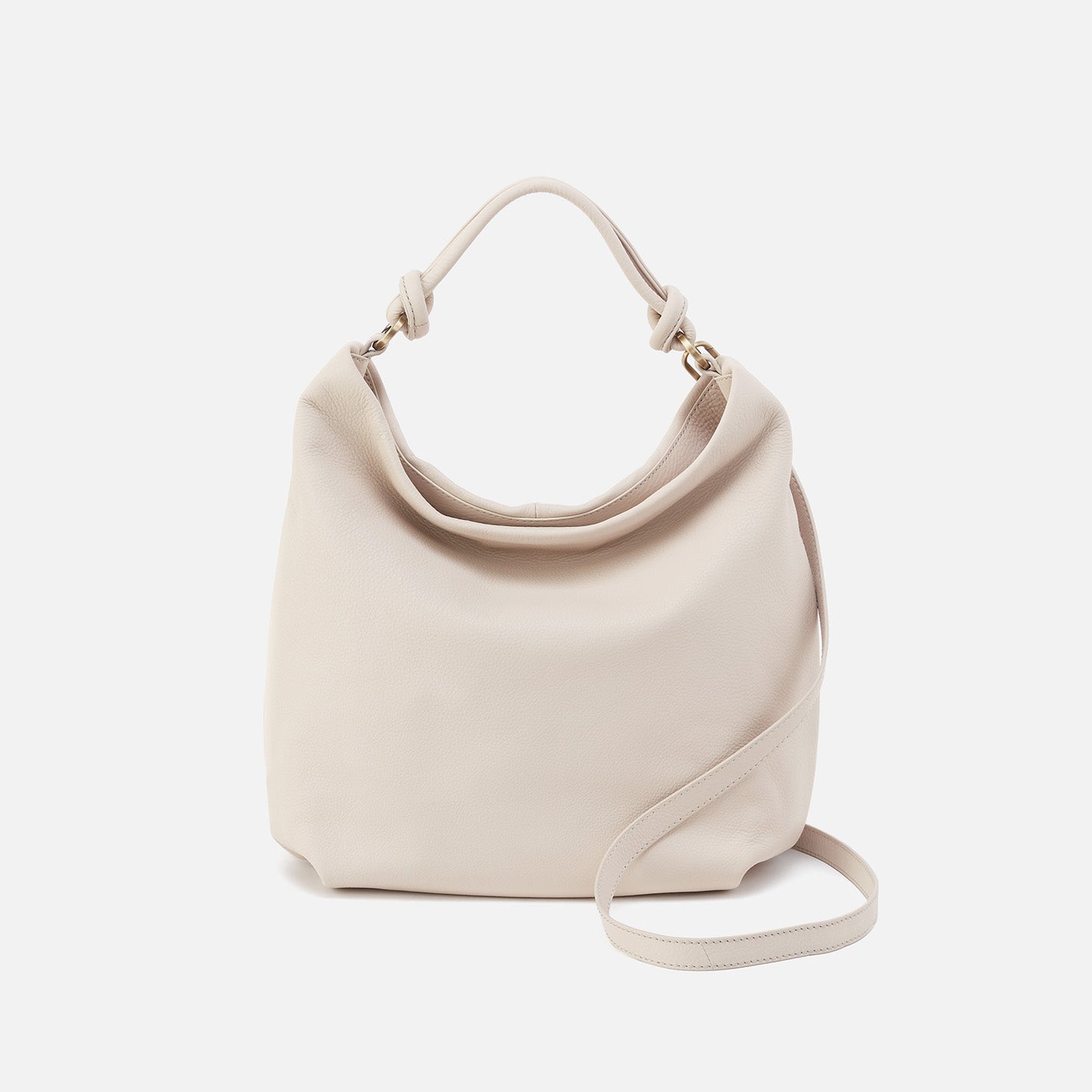 Lindley Hobo in Soft Pebbled Leather Stone HOBO