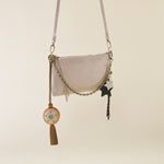 Oregon Fringe Charm In Pebbled Leather - Sunlit Sage