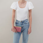 Lauren Clutch-Wallet In Tooled Embossed Leather - Mauve Tooled Emboss