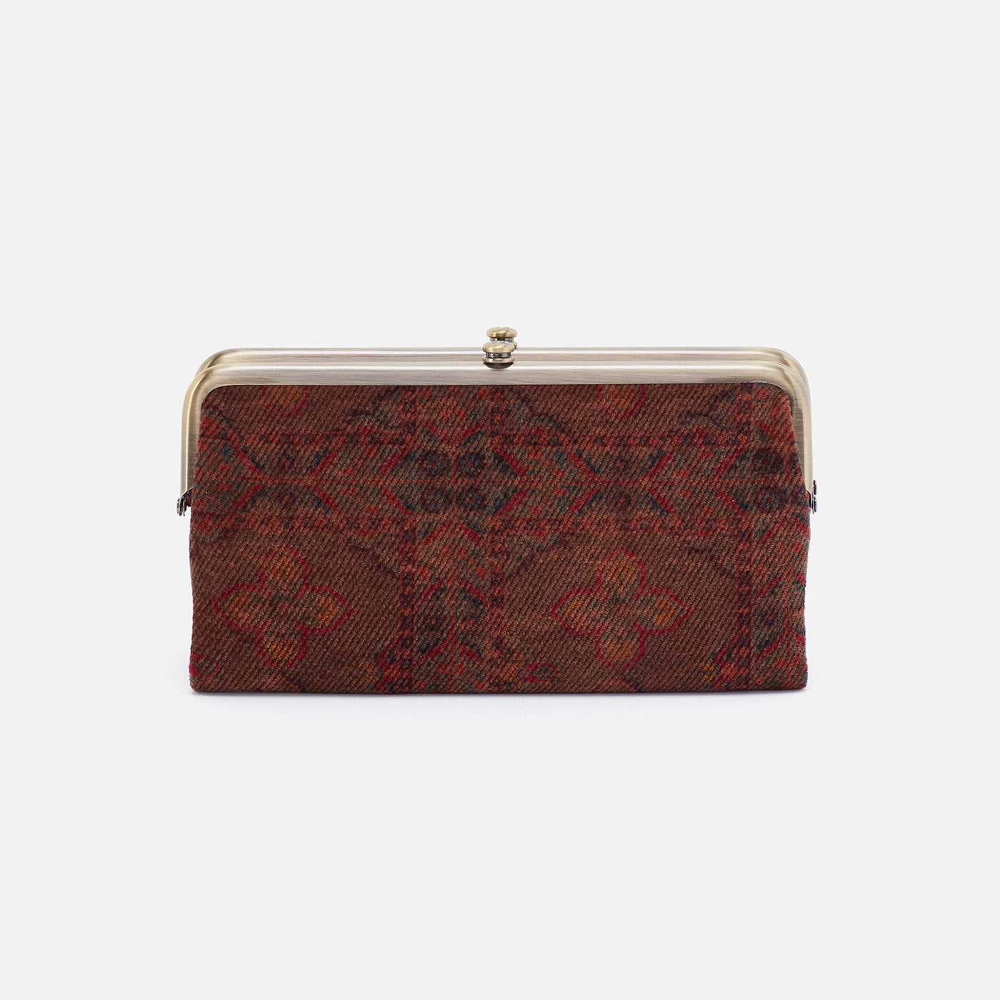 Lauren Clutch-Wallet in Tapestry Fabric With Leather Trim - Arabesque
