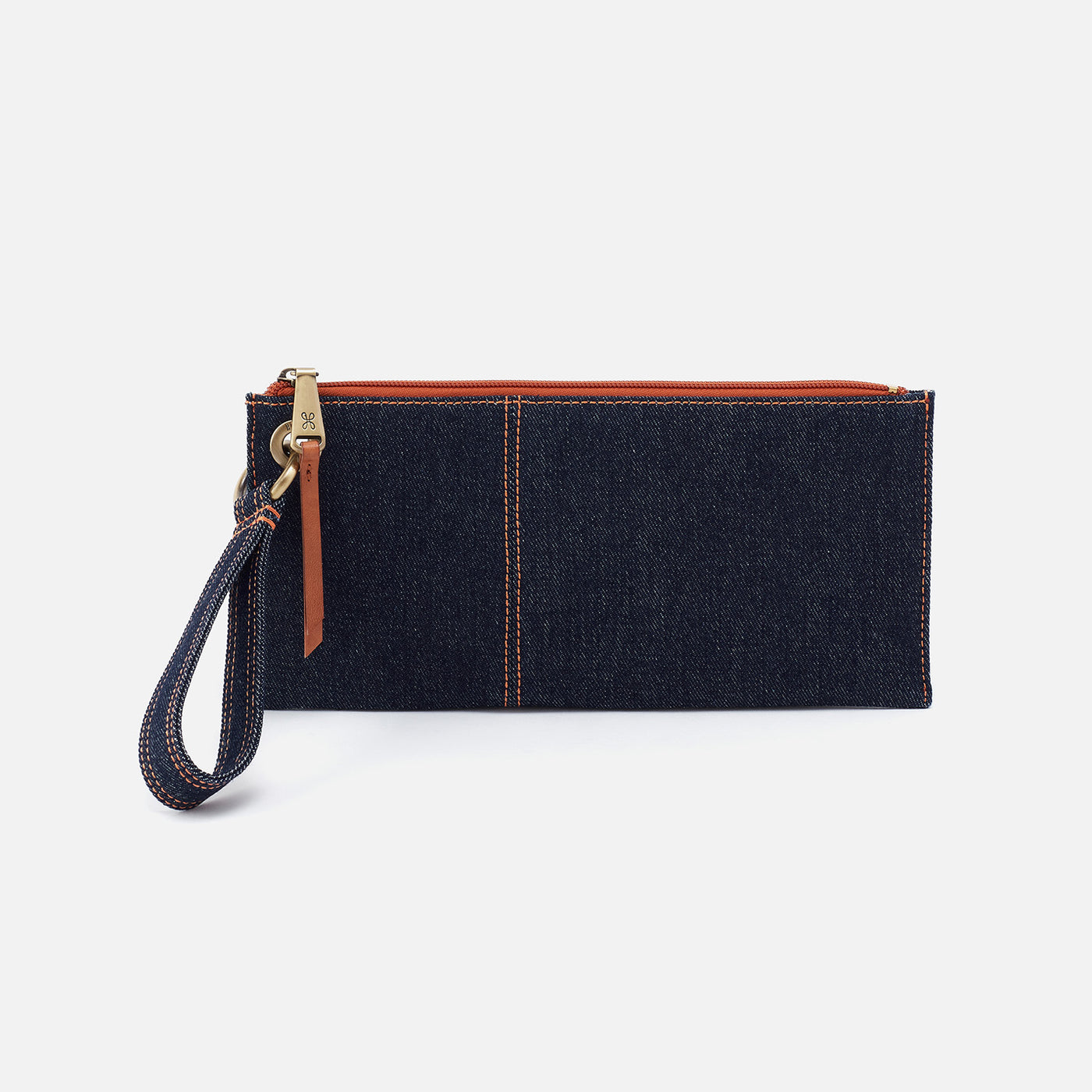 Vida Wristlet in Denim Fabric - Dark Denim