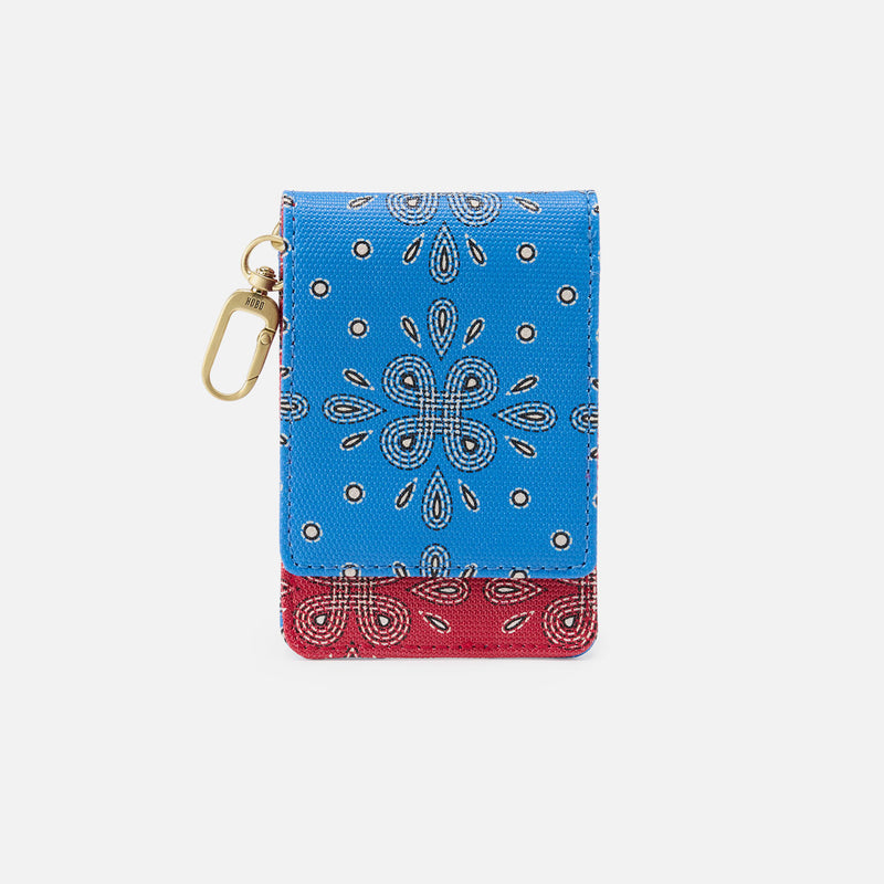 Bandana Card Case In Coated Canvas - Blue Journey Bandana