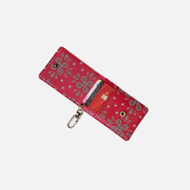 Bandana Card Case In Coated Canvas - Blue Journey Bandana