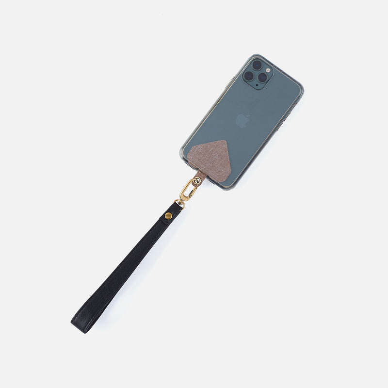 Phone Tether Tab in Fabric - Brown