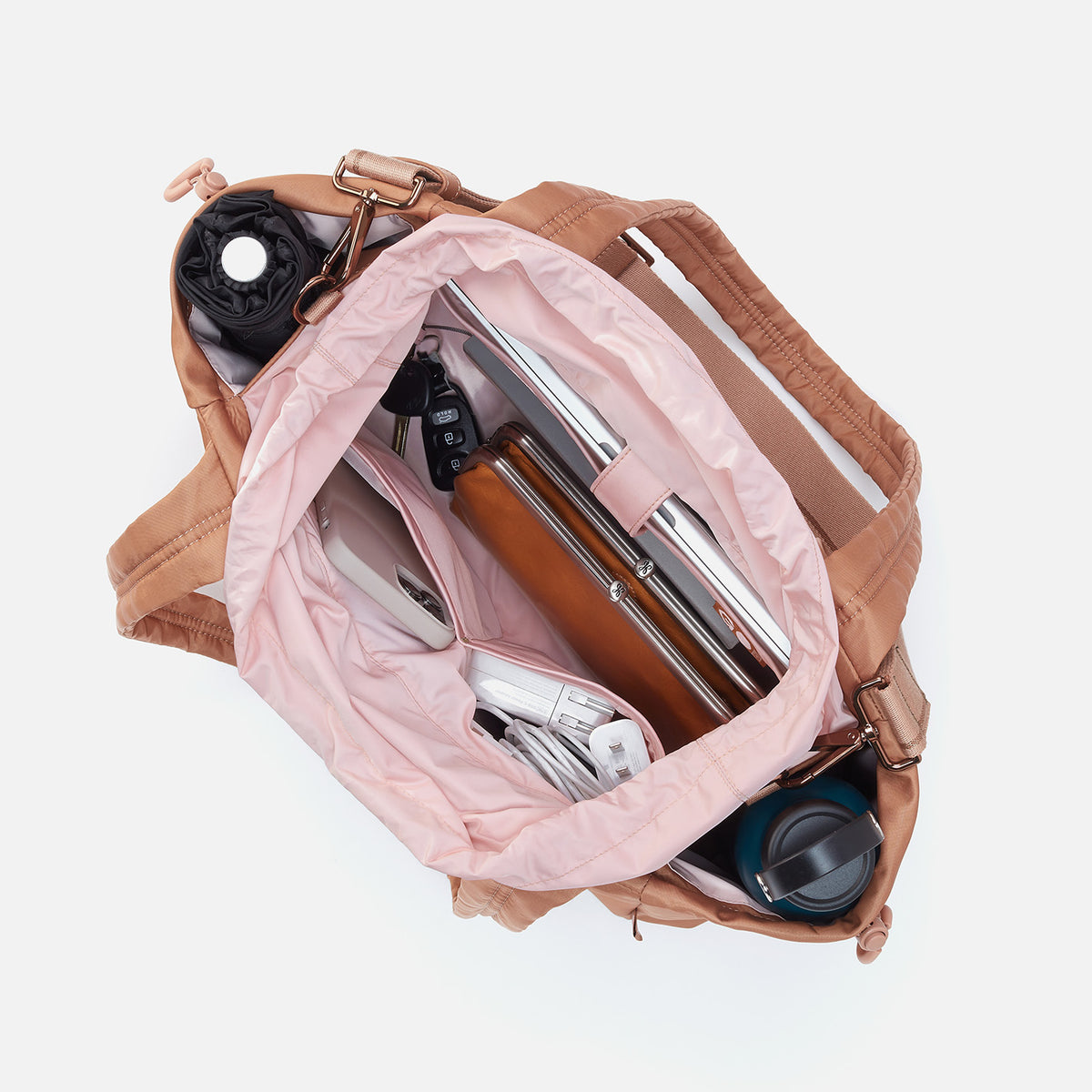 ALL IN ONE Tote in caRefiber recycled nylon - Dune