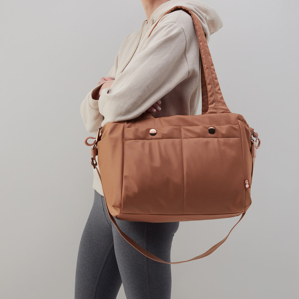 ALL IN ONE Tote in caRefiber recycled nylon - Dune