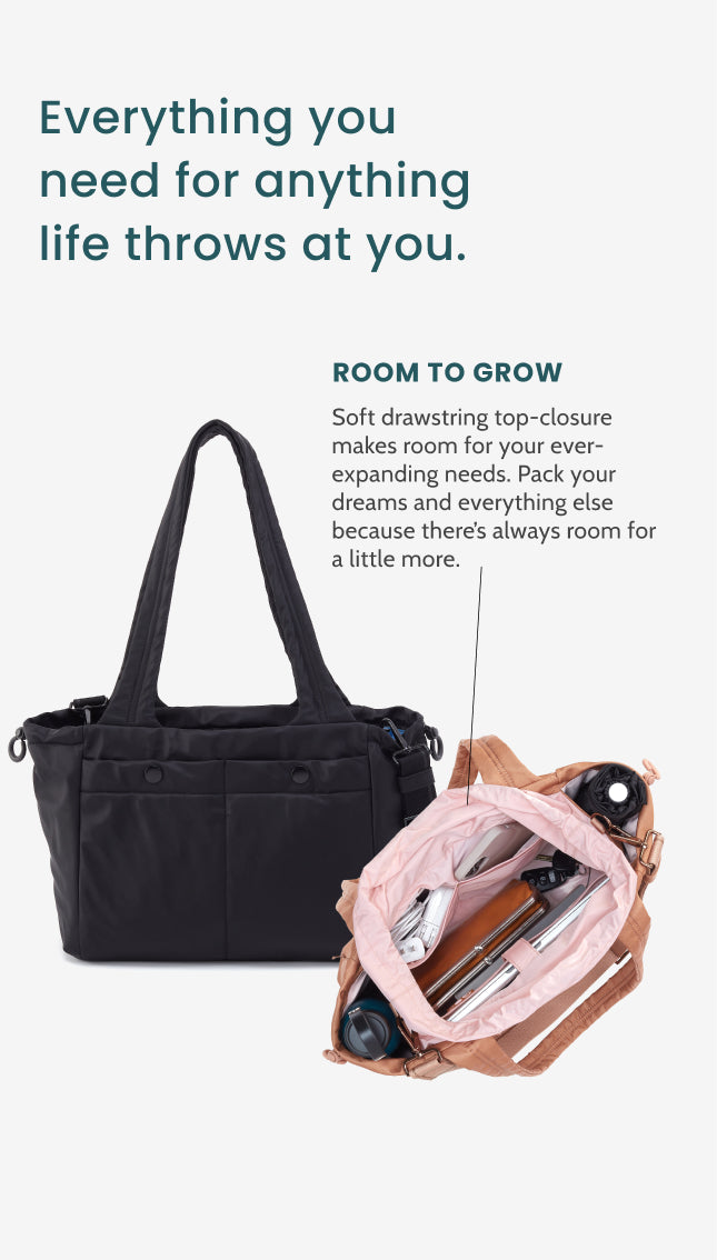 ALL IN ONE Tote in CaRefiber recycled nylon Jet