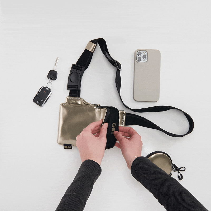 DIALED IN Phone Bag in EverShine nylon - Quicksilver Metallic – HOBO