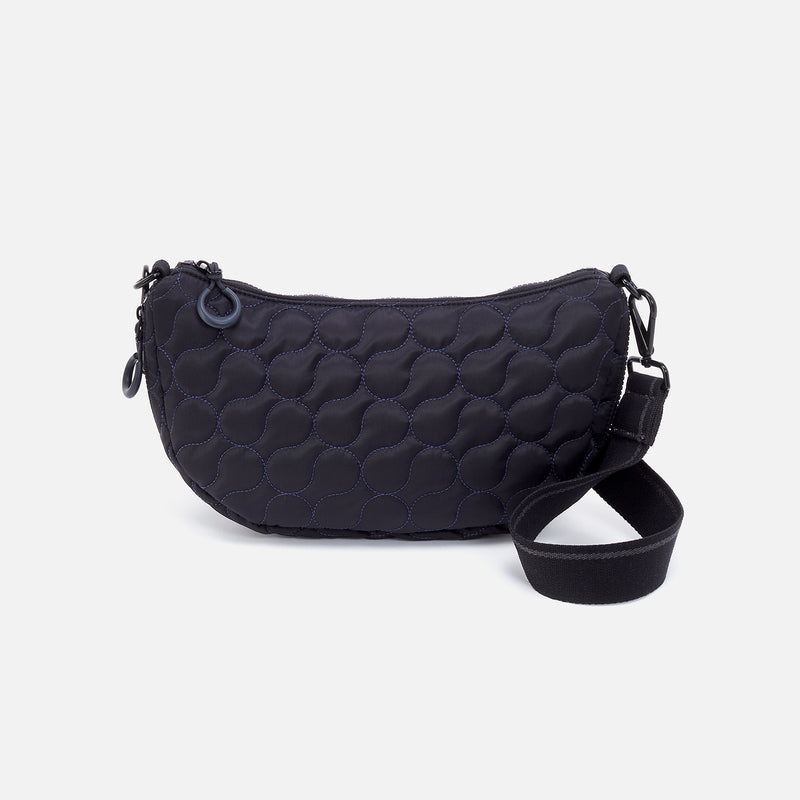 EVERY WEAR Quilted Crossbody in CaRefiber recycled nylon - Jet 
