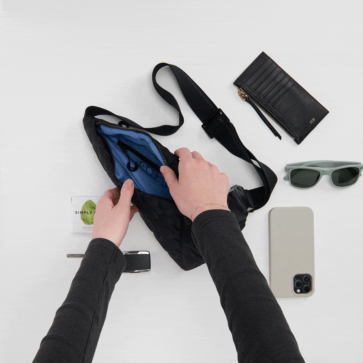 SURE THING Sling in caRefiber recycled nylon - Ocean