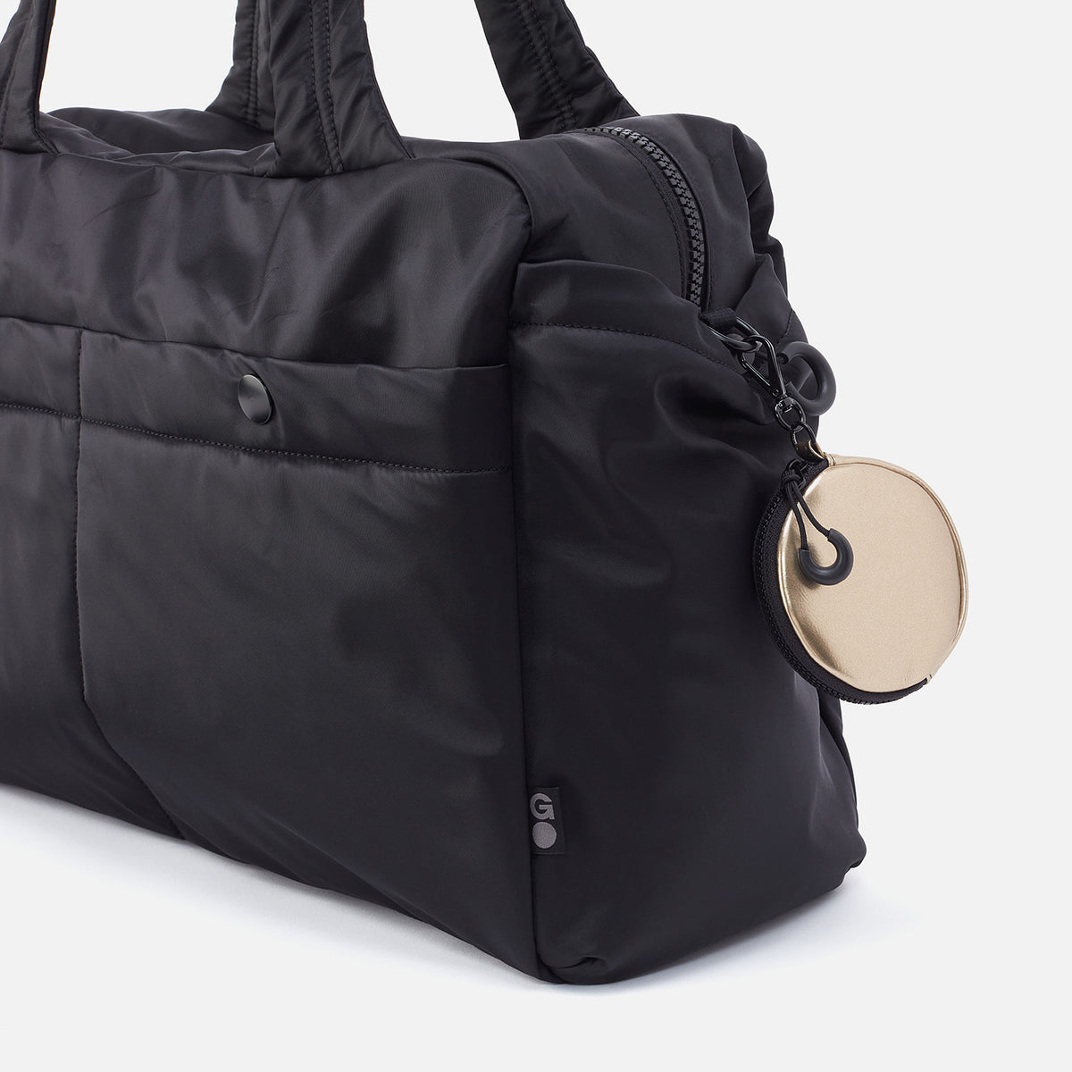 TAG ALONG Clip-on in Easy-care EverShine nylon - Coffee Gold Metallic