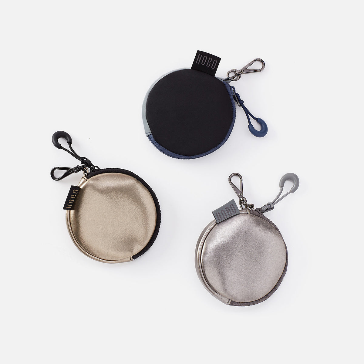 TAG ALONG Clip-on in Easy-care EverShine nylon - Quicksilver Metallic