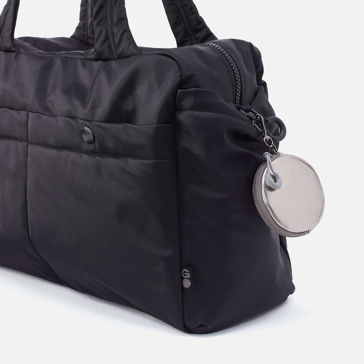 TAG ALONG Clip-on in Easy-care EverShine nylon - Quicksilver Metallic
