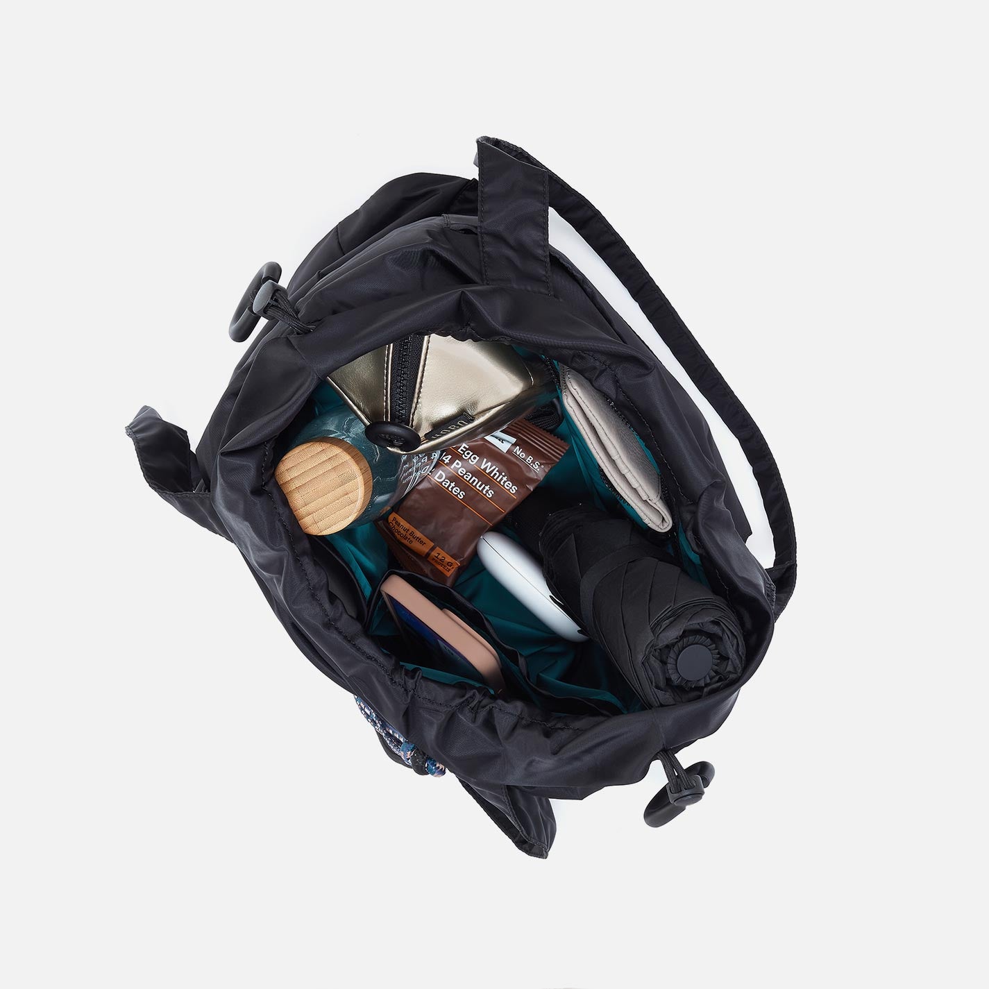 EASY DRAW Tote in CaRefiber recycled nylon - Teal – HOBO