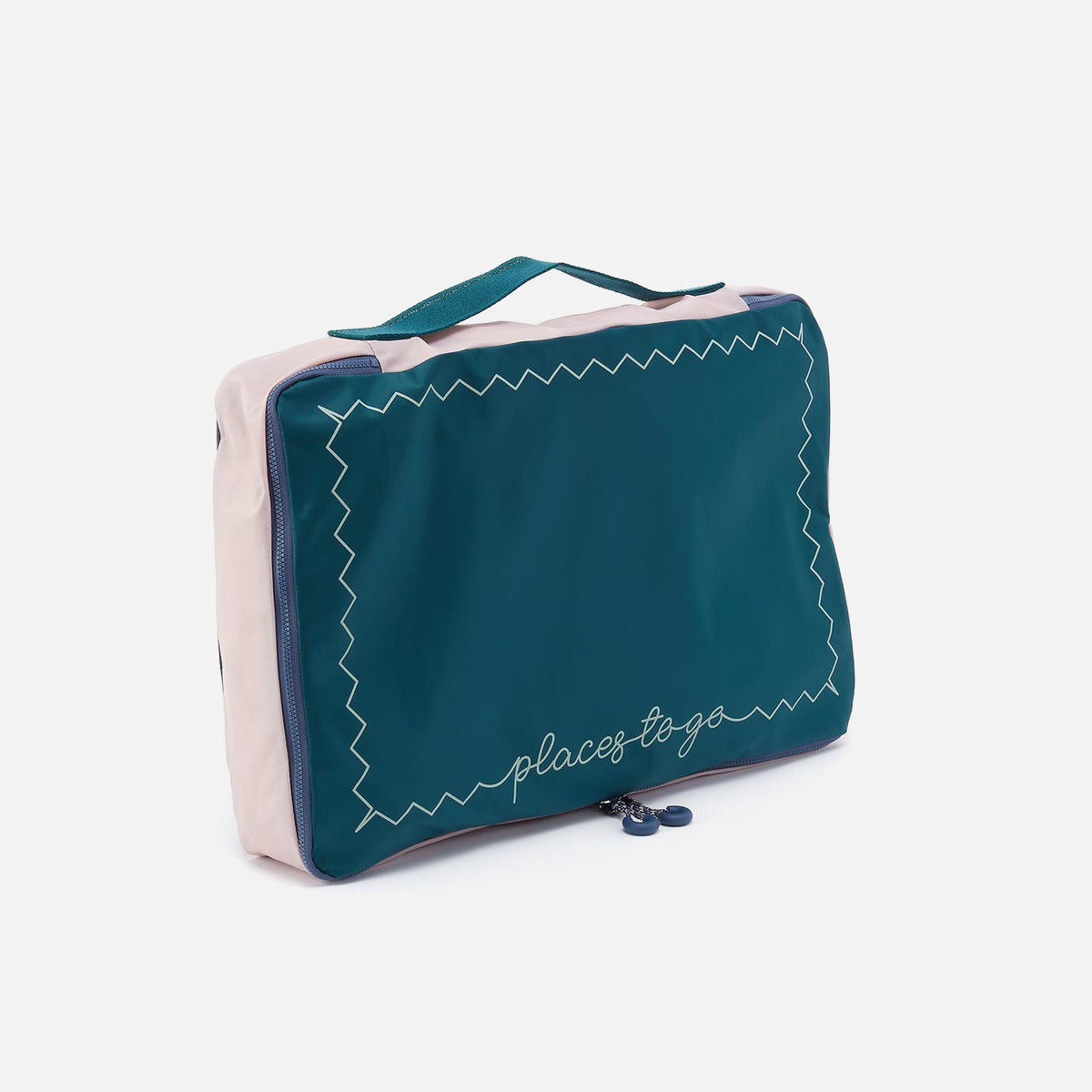 SET TO GO Packing Cube Large in CaRefiber recycled nylon - Teal